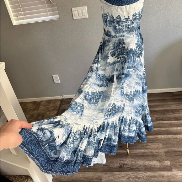 Alice + Olivia Rosalee Bustier Maxi Dress in Chateau 8 - Picture 4 of 14